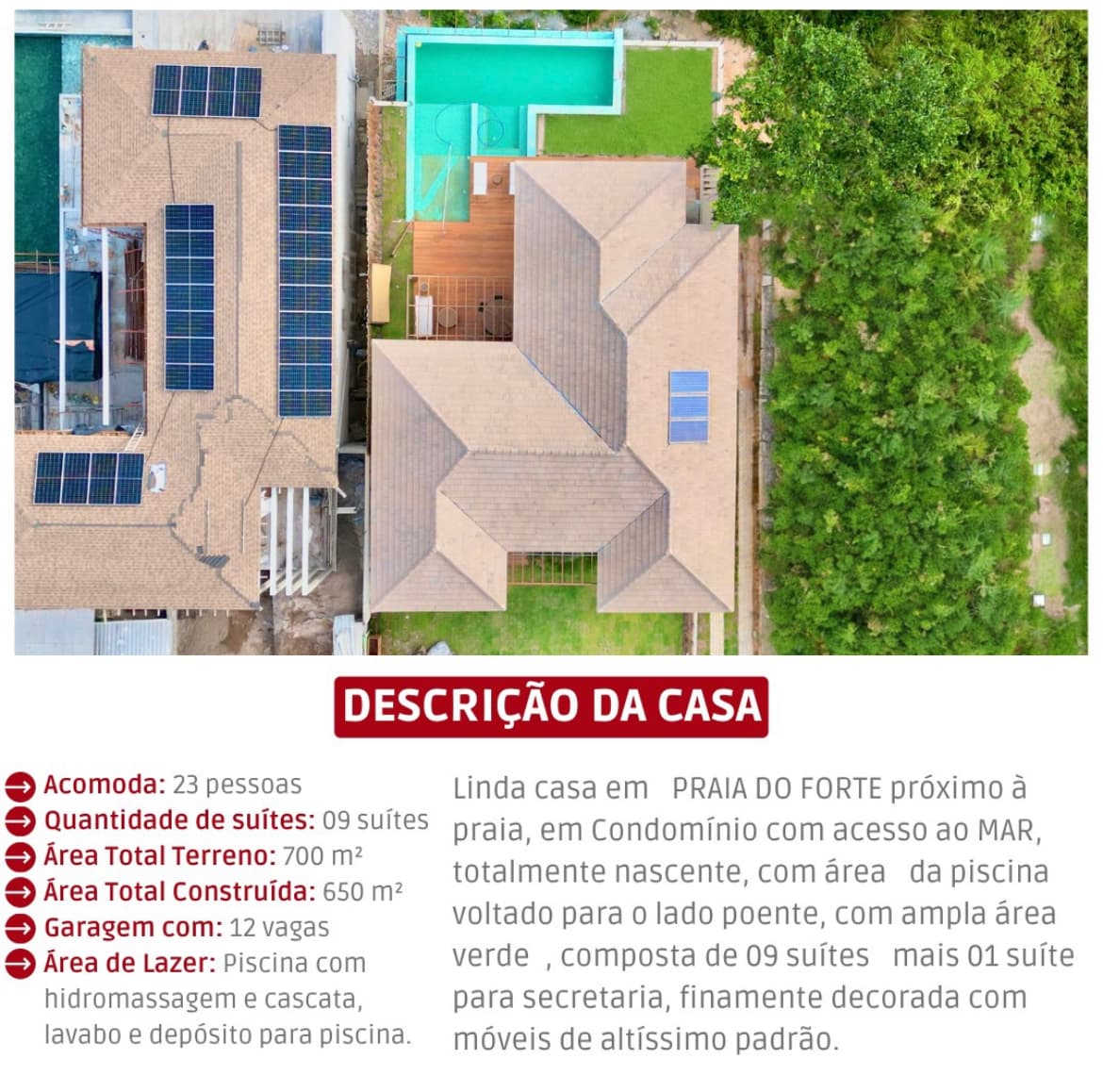 7 suítes Praia do Forte 21 pessoas — foto 2
